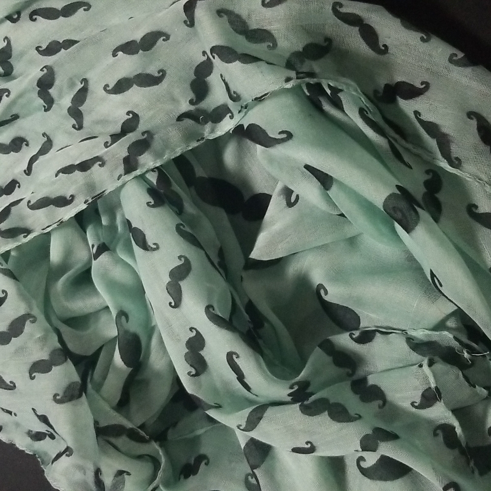 Scarf - Large Scarf Mustache Pattern - image 1